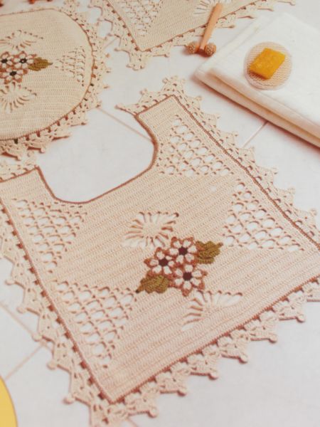 jogo de banheiro em barbante